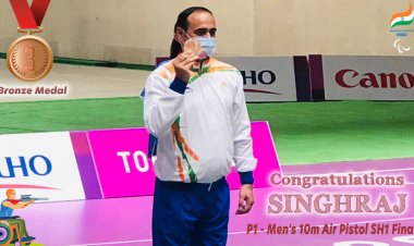 Congratulations : SINGHRAJ wins Bronze Medal in P1 - Men's 10m Air Pistol SH1 Final - Tokyo 2020