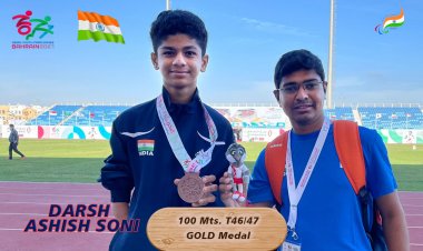 DARSH ASHISH SONI wins Bronze - 100 Mts., T46/47 bahrain2021aypg