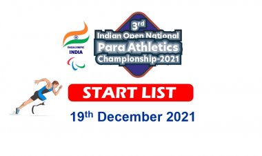 Start List IONPAC 19 December 2021