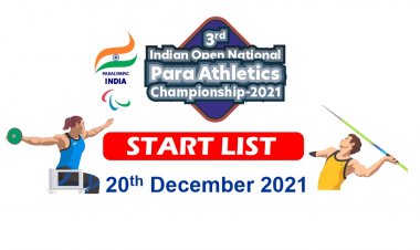 Start List IONPAC 20 December 2021