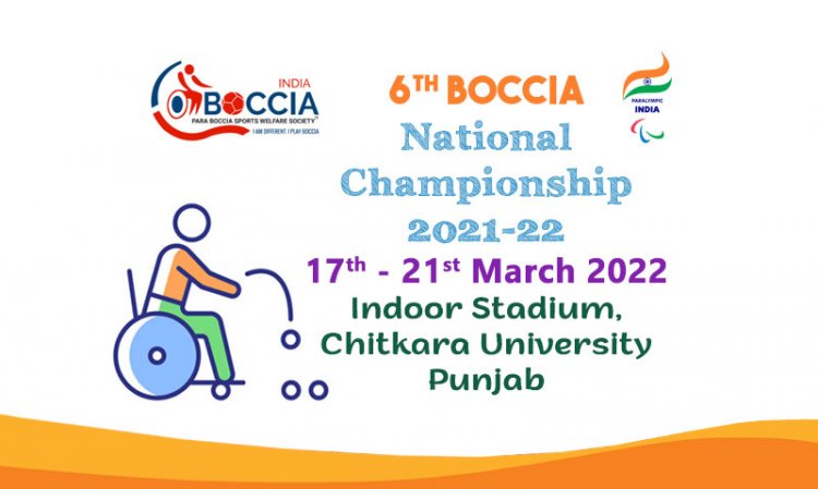 6th Boccia National Championship 2021-22 - 17th  to 21st March 2022 Punjab