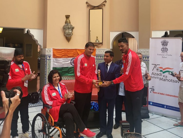 Indian Ambassador for Morocco welcomes Team India at Rabat, Morocco