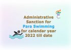 Para Swimming - Administrative Sanction 2022