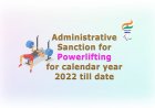 Powerlifting - Administrative Sanction 2022