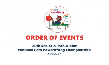 Order of Events - Powerlifting National 2023