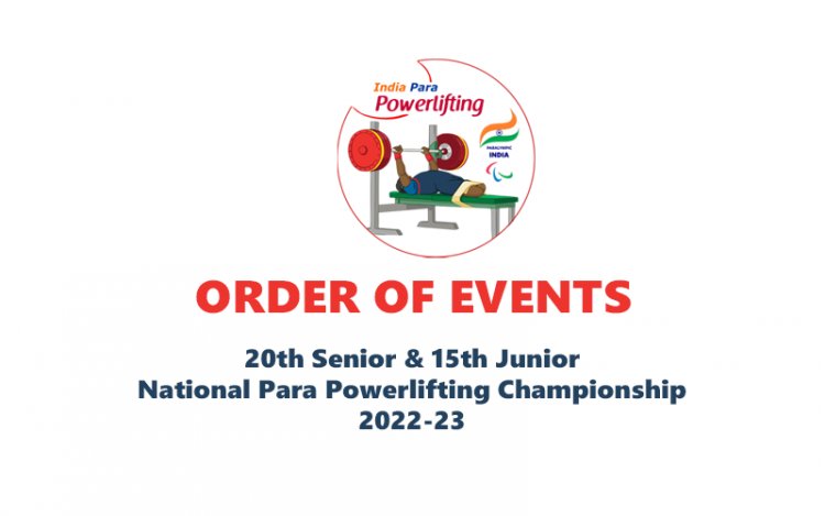 Order of Events - Powerlifting National 2023