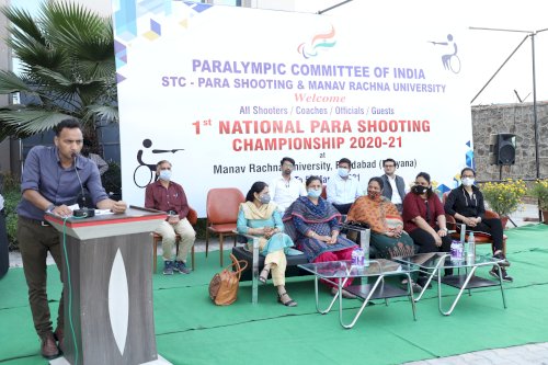 1st National Para Shooting Manav Rachana